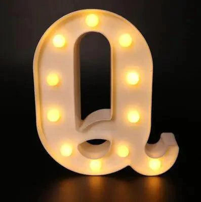Mandotos luminous letter lights spelling out words, illuminated in warm glow, decorative LED sign for home or event decor