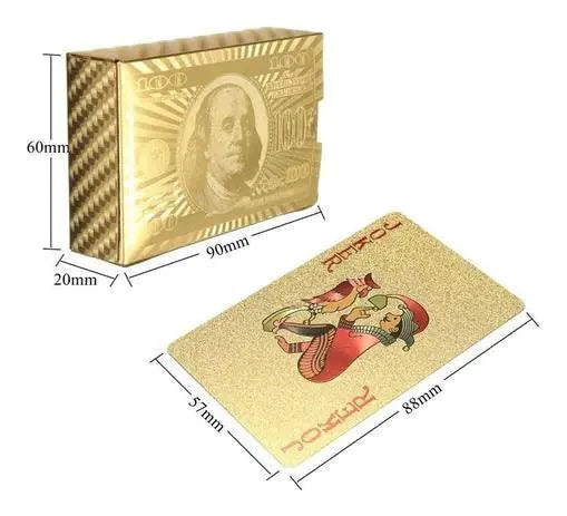 Mandotos Luxe Golden Silver Poker Cards featuring elegant gold and silver design, perfect for high-stakes card games and collectors.