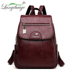 Mandotos luxury embossed leather backpack with sleek design, featuring textured surface and sturdy straps for stylish carrying.