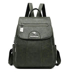Luxury embossed leather backpack by MANDOTOS featuring a sleek design and detailed craftsmanship, suitable for stylish everyday use.