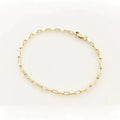 Handcrafted luxury gold chain bracelet by MANDOTOS with intricate links and polished finish, stylish and elegant jewelry accessory.