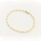 Handcrafted luxury gold chain bracelet by MANDOTOS with intricate links and polished finish, stylish and elegant jewelry accessory.
