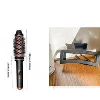 Mandotos 2-in-1 hair curler and straightener comb showing the versatile styling tool with ceramic plates and ergonomic handle.