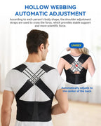 Mandotos adjustable back posture corrector belt for men and women, designed to relieve pain and prevent slouching.