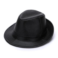 Mandotos brown leather cap in XL-XXXXL size made from premium cowhide, featuring a classic design and adjustable strap.