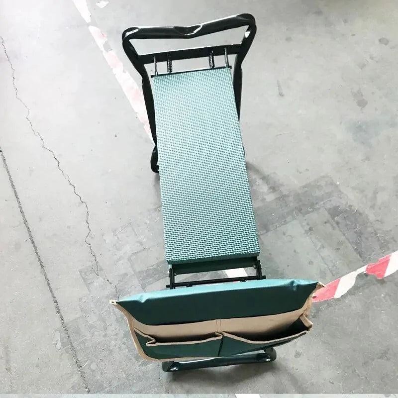 Mandotos Comfort Gardener Kneeler and Stool with ergonomic, foldable design for gardening, kneeling, and back support.