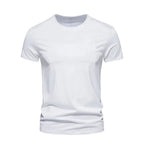 Set of five Mandotos cotton T-shirts in assorted colors, short sleeve, O-neck, casual oversized fit for men and women.