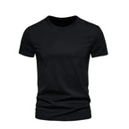 Mandotos cotton T-shirts pack of five, short sleeve O-neck casual oversize T-shirts for men and women, in various colors.