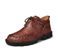 Mandotos men's cowhide leather boots with cushioned insole, rugged sole, durable construction, ideal for all-day comfort.