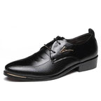 Men's casual leather shoes by MANDOTOS, featuring classic design with brown leather finish and comfortable slip-on style.