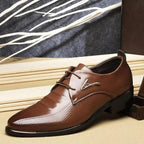 Men's casual leather shoes by MANDOTOS, featuring sleek design and brown leather finish, suitable for everyday wear.