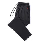 Mandotos men's casual slim fit jogger pants in blue, black, and gray with elastic waist, classic Korean style, plus size available.
