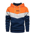 Men's casual sports panel hooded pullover sweatshirt by MANDOTOS, featuring a comfortable fit and sporty design.