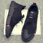 Men's chic leather sneakers by MANDOTOS featuring stylish design and comfortable fit, displayed on a neutral background.