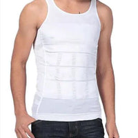 Mandotos men's contour shaper vest shown on a mannequin, designed to enhance body silhouette with a snug, supportive fit.