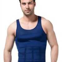 Men's MANDOTOS Contour Shaper Vest showing a close-up of the fitted, seamless design for shaping and support.