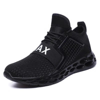Men's cushioned running shoes by MANDOTOS with breathable mesh upper and supportive sole for comfort and performance.