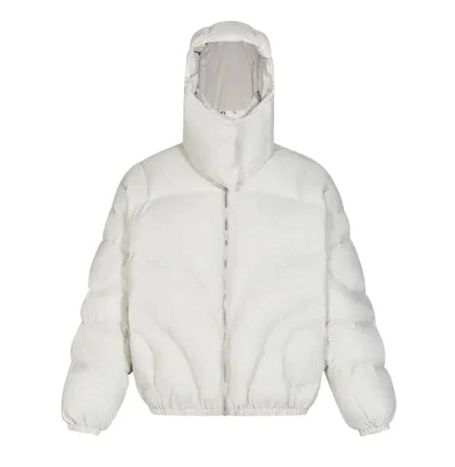 Men's MANDOTOS cotton padded coat with a detachable hood, featuring a warm, stylish design perfect for cold weather.