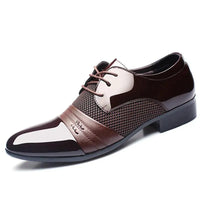 Mandotos men's formal shoes in black leather with sleek design and lace-up closure, suitable for business or formal occasions.