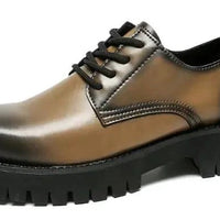 Men's leather Martin shoes with thick cushioned sole by MANDOTOS, featuring stylish design and durable craftsmanship.
