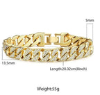 Men's gold chain bracelet by MANDOTOS, showcasing a stylish and luxurious design with polished gold links.