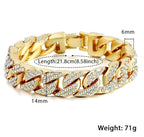 Men's luxe gold chain bracelet by MANDOTOS featuring a sleek, polished design and sturdy clasp on a neutral background.