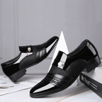 Men's luxury leather loafers by MANDOTOS featuring sleek design and polished finish, perfect for stylish and comfortable dress footwear.
