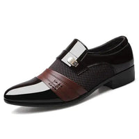 Men's luxury leather loafers by MANDOTOS featuring sleek black design and polished finish, perfect for stylish formal or casual wear.