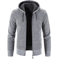 Men's stylish fleece cardigan jacket by MANDOTOS, featuring a cozy design and button closure, ideal for casual wear.