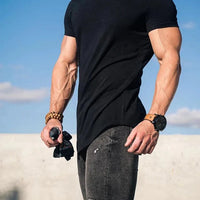 Mandotos men's summer muscle T-shirt for gym workouts, sleeveless athletic top with breathable fabric and athletic fit.