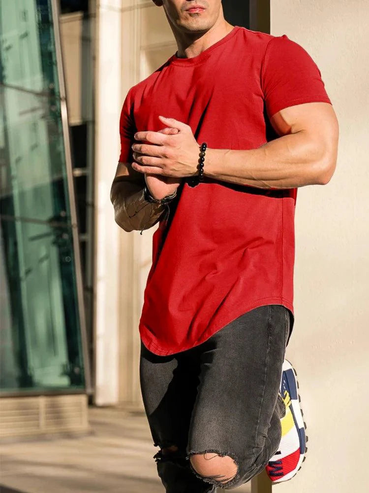 Mandotos men's summer muscle T-shirt for gym workouts, sleeveless athletic top with breathable fabric and athletic fit.