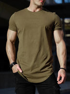 Men's summer muscle T-shirt by MANDOTOS, designed for gym workouts, featuring a sleeveless athletic fit and breathable fabric.