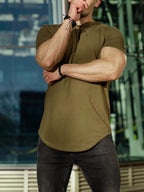Mandotos men's summer muscle T-shirt for gym workouts, sleeveless athletic top with breathable fabric and muscle fit design.