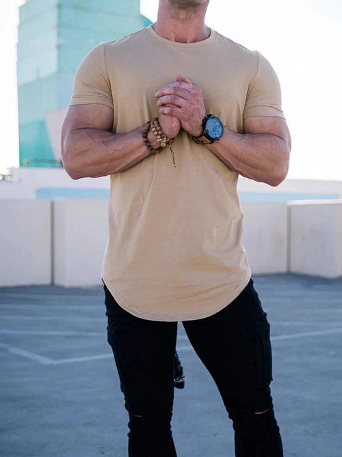 Mandotos men's summer muscle T-shirt for gym workouts, sleeveless athletic top with breathable fabric and athletic fit.