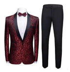 Men's wedding suit set by MANDOTOS, formal dress suit with jacket and trousers, ideal for weddings and special occasions.