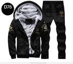 Men's winter sports set by MANDOTOS, stylish and warm 2-piece outdoor winter ensemble with jacket and pants.