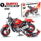 Mandotos motorcycle model educational toy with detailed plastic construction, ideal for learning and play.