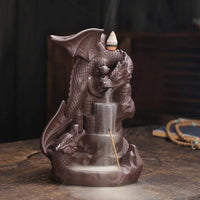 Mandotos Mystic Dragon Incense Tower with detailed dragon design and multiple incense holders for aromatic use.