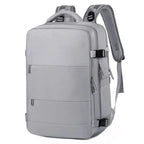 Mandotos large-capacity female travel backpack with dry and wet compartments, ideal for luggage, college, and computer storage.