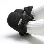 Mandotos newborn soft shoes in pastel colors with soft fabric and elastic ankle for comfort and gentle fit for infants.