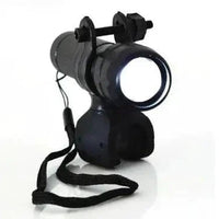 Mandotos Night Rider LED front light mounted on a bicycle, providing bright, high-visibility illumination for night riding.