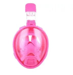 Mandotos OceanView full face snorkel mask with 180° visibility and anti-fog technology, showing the mask's clear, wide viewing window.