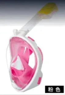 Mandotos OceanView snorkel mask with 180° panoramic vision for underwater exploration, featuring a clear silicone skirt and adjustable strap.