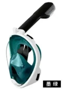 Mandotos OceanView snorkel mask with 180° panoramic vision, clear silicone skirt, and adjustable strap for underwater adventures.