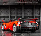 Mandotos Pagani Fengshen Sport model replica car with detailed exterior, showcasing sleek design and vibrant blue color.