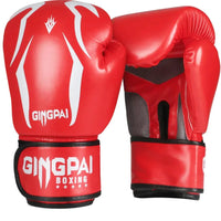 Mandotos Pro Punch adult boxing gloves in black with red accents, designed for training and sparring.