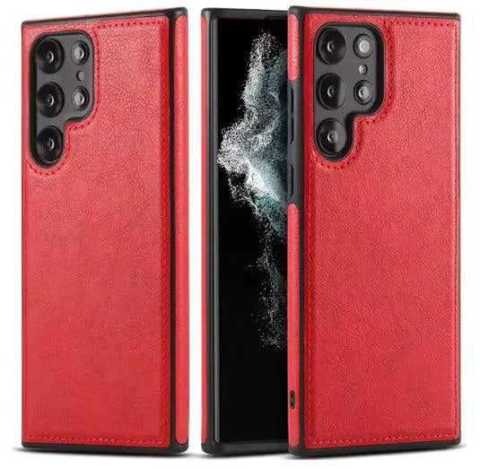 Mandotos PU leather phone case with slim design and precise cutouts for easy access to buttons and ports.