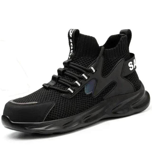 Mandotos puncture-proof work shoes with durable safety soles and sturdy design for industrial or construction environments.