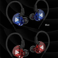 Mandotos QKZ AK6 HiFi wired earphones with copper driver and built-in microphone, shown with black earbuds and inline control.