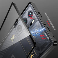 Mandotos RedMagic 9S Pro transparent acrylic case with sleek metal frame for ultimate protection and stylish look.